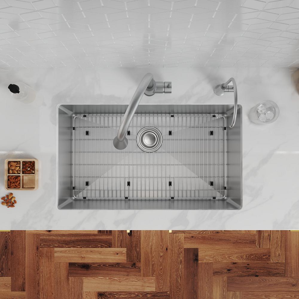 Elkay Crosstown 16 Gauge Stainless Steel 30-1/2" x 18-1/2" x 10" Single Bowl Undermount Sink Kit with Filtered Beverage Faucet EFRU281610TFG