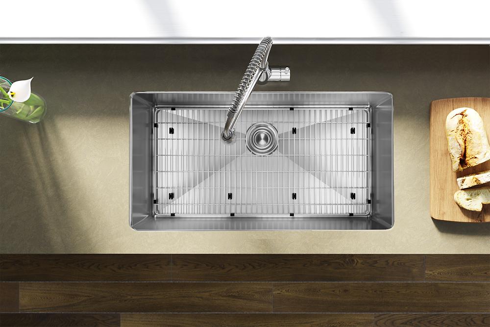 Elkay Crosstown 16 Gauge Stainless Steel 32-1/2" x 18" x 10" Single Bowl Undermount Sink Kit EFRU311610TC