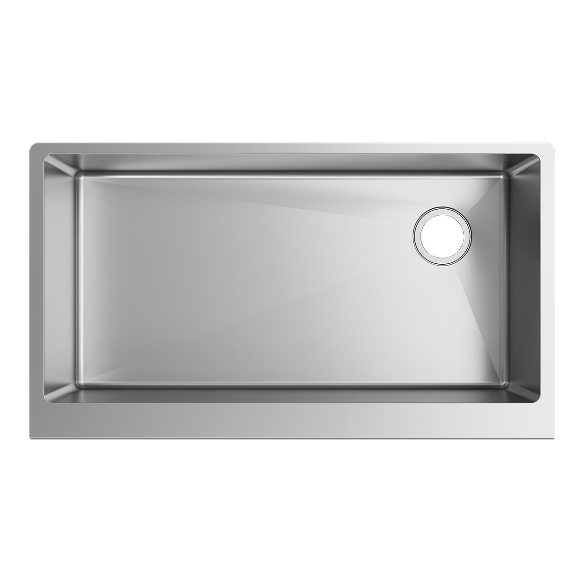 Elkay Crosstown 16 Gauge Stainless Steel 35-7/8" x 20-1/4" x 9" Single Bowl Tall Farmhouse Sink EFRUFF3417R