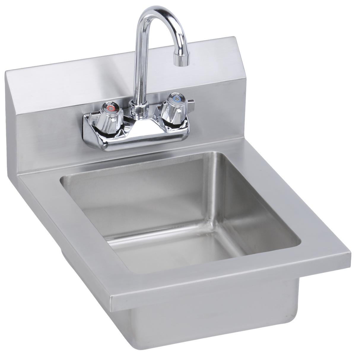 Elkay Stainless Steel 14" x 16-1/2" x 11" 18 Gauge Hand Sink with Faucet EHS-14X