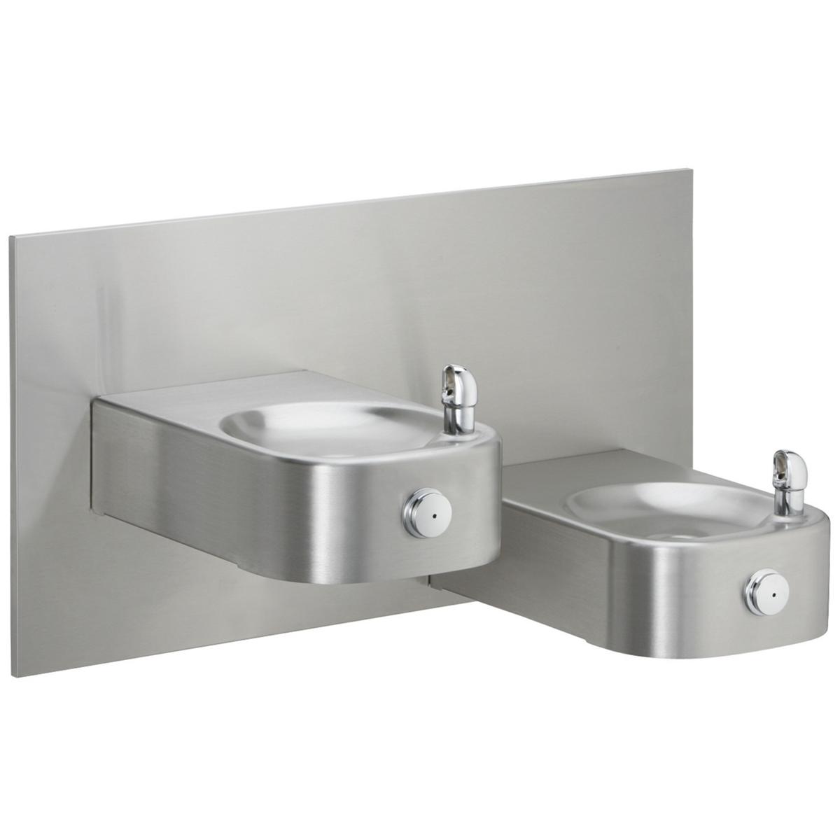 Elkay Soft Sides Heavy Duty Bi-Level Reverse Fountain, Non-Filtered Non-Refrigerated Stainless EHWM217RAC