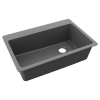 Elkay Quartz Classic 33" x 22" x 9-1/2" Single Bowl Drop-in Sink Graphite ELG13322GT0