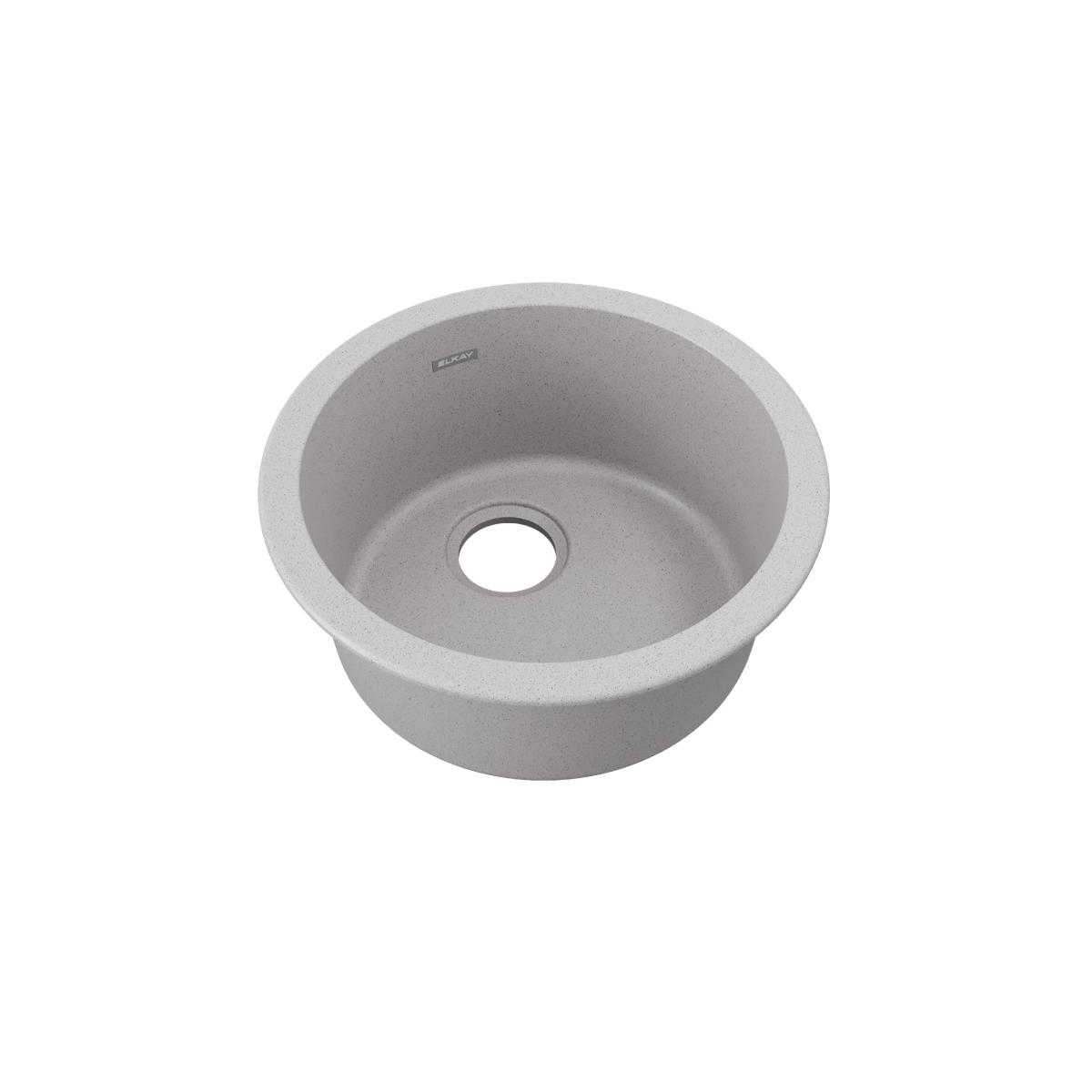 Elkay Quartz Classic 18-1/8" x 18-1/8" x 7-1/2", Single Bowl Dual Mount Bar Sink, Greystone ELG16FBGS0