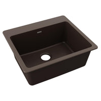 Elkay Quartz Classic 25" x 22" x 9-1/2", Single Bowl Drop-in Sink, Mocha ELG2522MC0