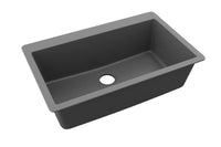 Elkay Quartz Classic 33" x 20-7/8" x 9-7/16" Single Bowl Drop-in Sink Graphite ELGR13322GT0