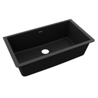 Elkay Quartz Classic 33" x 18-7/16" x 9-7/16", Single Bowl Undermount Sink, Black ELGRU13322BK0