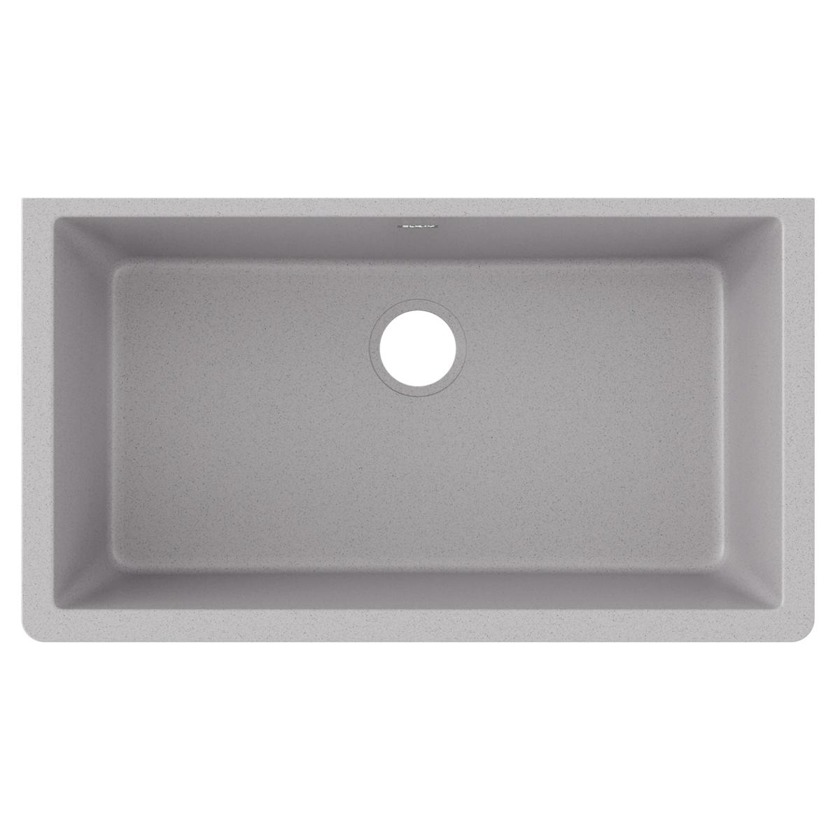 Elkay Quartz Classic 33" x 18-7/16" x 9-7/16", Single Bowl Undermount Sink, Greystone ELGRU13322GS0