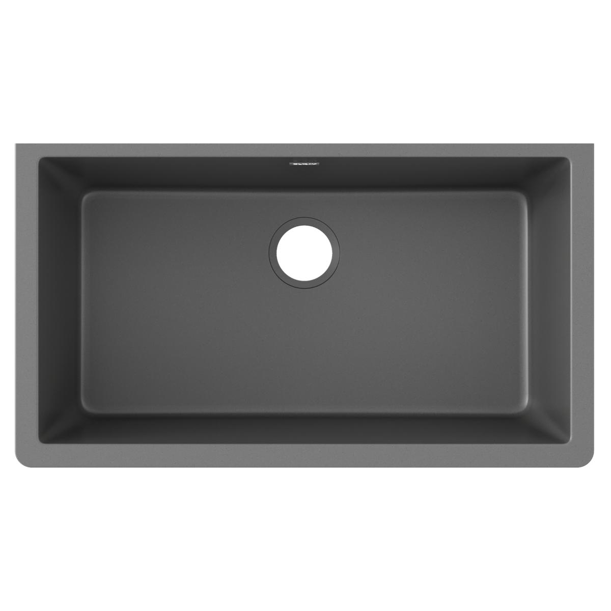 Elkay Quartz Classic 33" x 18-7/16" x 9-7/16", Single Bowl Undermount Sink, Dusk Gray ELGRU13322GY0