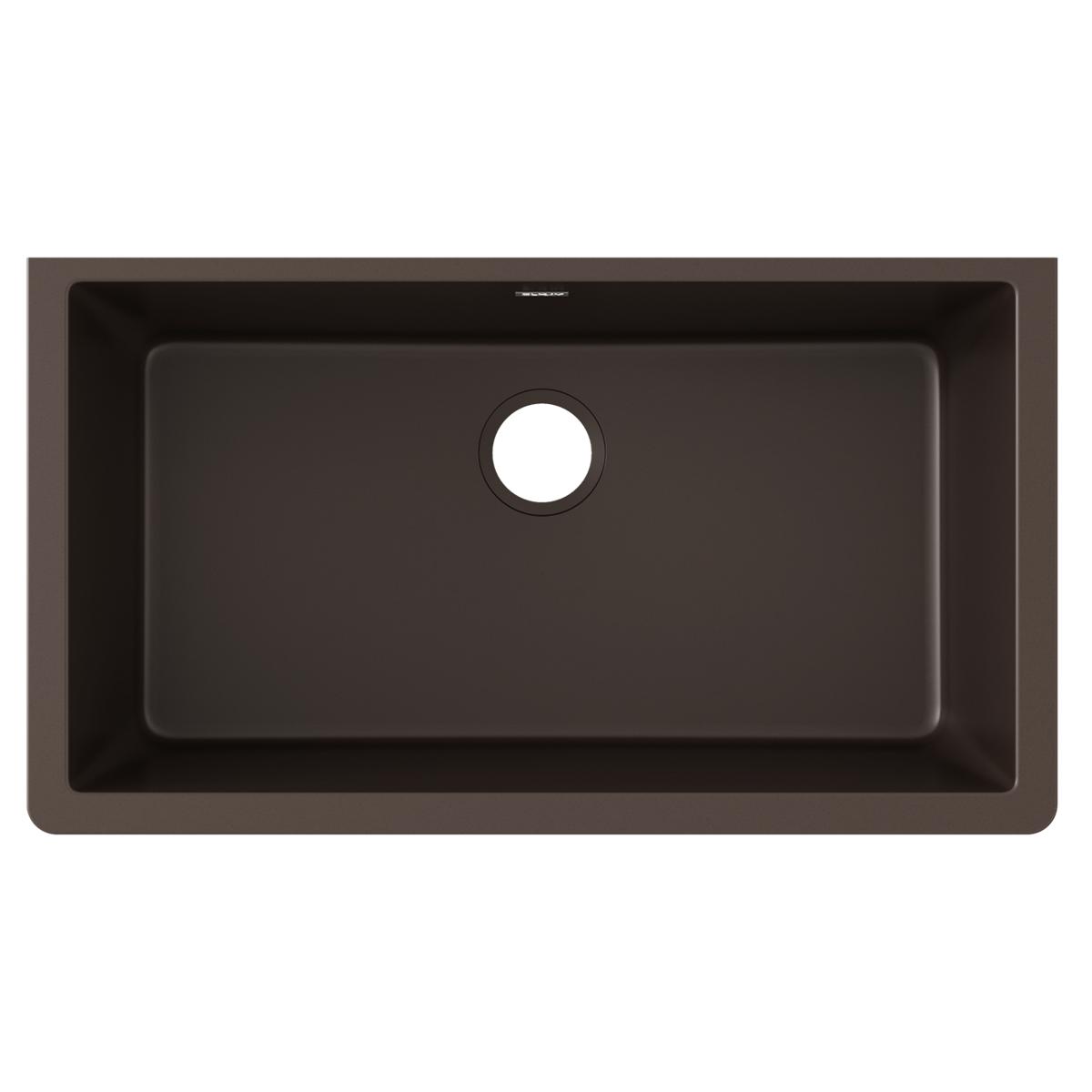 Elkay Quartz Classic 33" x 18-7/16" x 9-7/16", Single Bowl Undermount Sink, Mocha ELGRU13322MC0