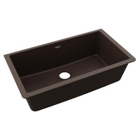 Elkay Quartz Classic 33" x 18-7/16" x 9-7/16", Single Bowl Undermount Sink, Mocha ELGRU13322MC0