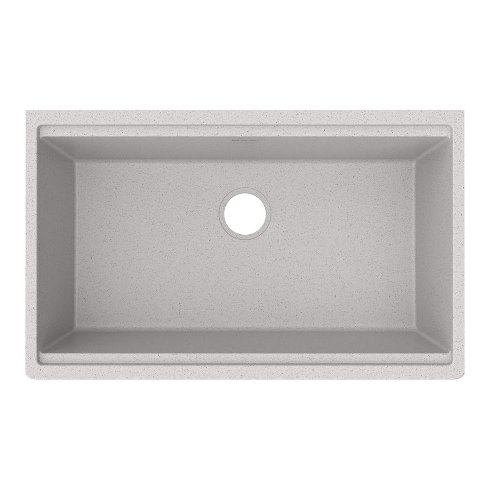 Elkay Quartz Classic 33" x 22" x 9-1/2" Single Bowl Undermount Workstation Sink 4pc Kit Greystone ELGRU13322WOGS0