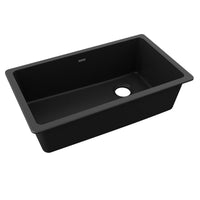 Elkay Quartz Classic 33" x 18-3/4" x 9-1/2", Single Bowl Undermount Sink, Black ELGU13322BK0