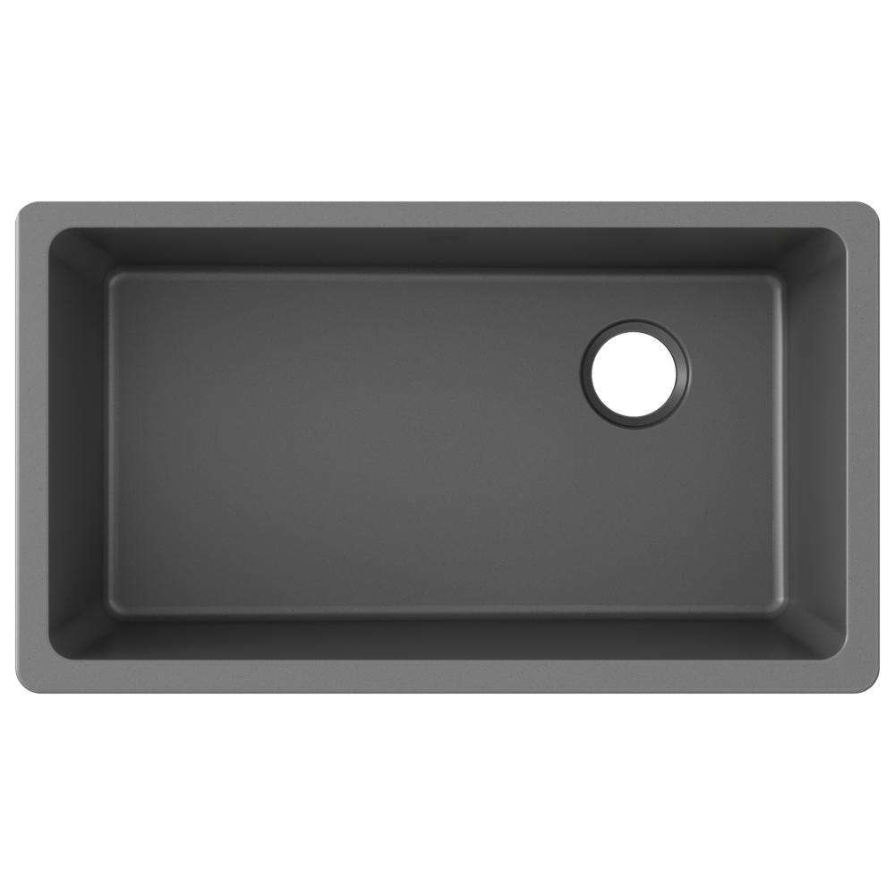 Elkay Quartz Classic 33" x 18-3/4" x 9-1/2" Single Bowl Undermount Sink Graphite ELGU13322GT0