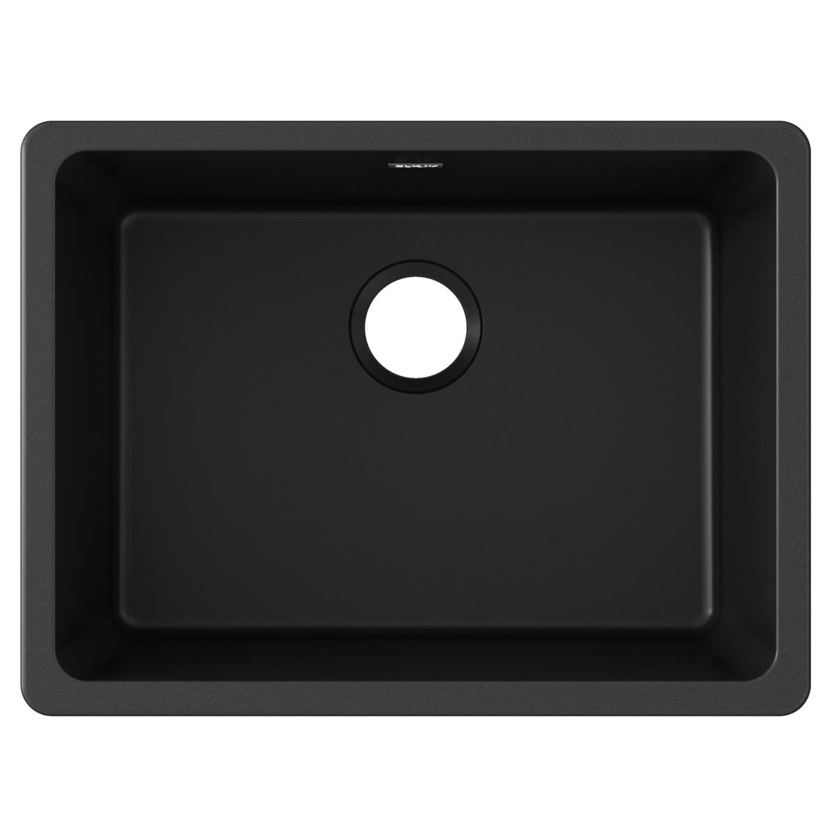 Elkay Quartz Classic 24-5/8" x 18-1/2" x 9-1/2", Single Bowl Undermount Sink, Black ELGU2522BK0