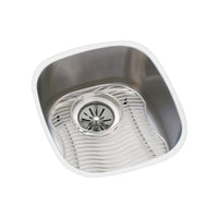 Elkay Lustertone Classic Stainless Steel, 14-1/4" x 15-3/4" x 5-15/16", Single Bowl Undermount Sink Kit ELUH1113DBG