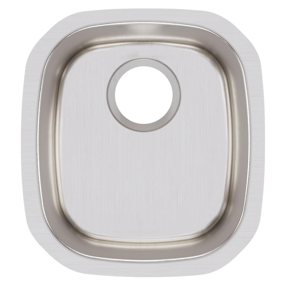 Elkay Lustertone Classic Stainless Steel, 14-1/4" x 15-3/4" x 5-15/16", Single Bowl Undermount Sink ELUH1113