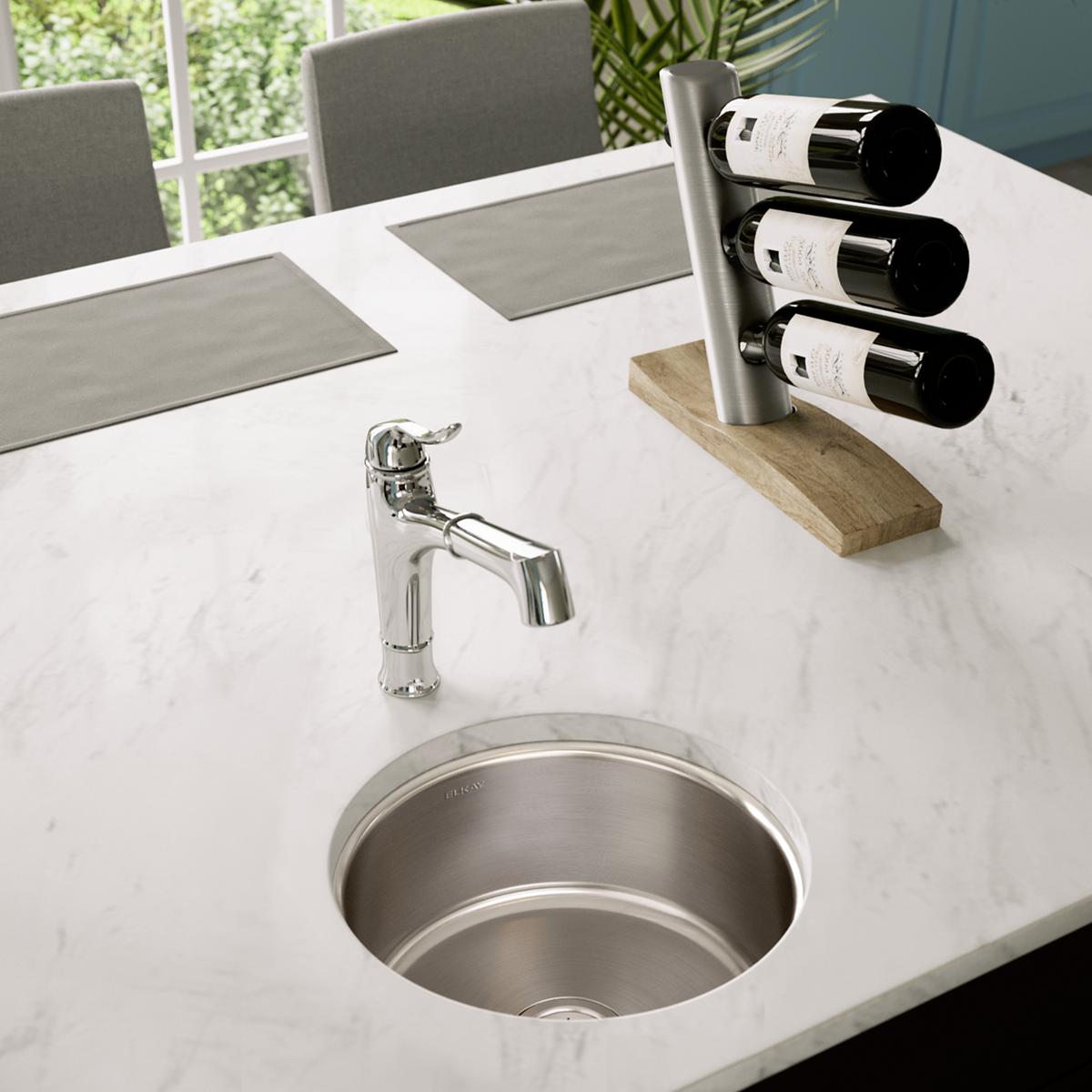 Elkay Lustertone Classic Stainless Steel 14-3/8" x 14-3/8" x 6", Single Bowl Undermount Sink ELUH12FB