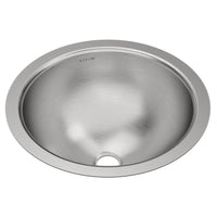 Elkay Asana Stainless Steel 14-3/8" x 14-3/8" x 6", Single Bowl Undermount Bathroom Sink with Overflow ELUH12LV
