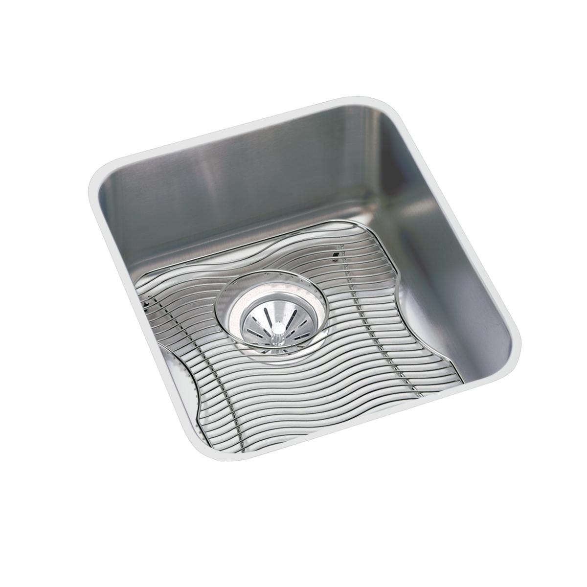 Elkay Lustertone Classic Stainless Steel 16" x 18-1/2" x 7-7/8", Single Bowl Undermount Sink Kit ELUH1316DBG