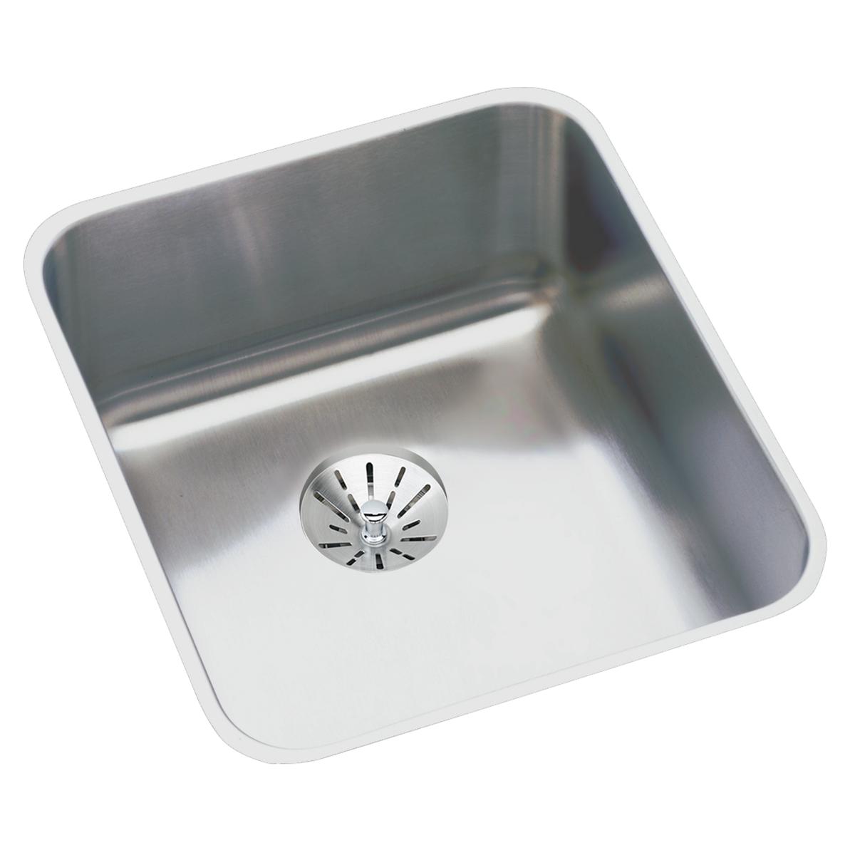 Elkay Lustertone Classic Stainless Steel 16" x 18-1/2" x 4-3/8", Single Bowl Undermount ADA Sink with Perfect Drain ELUHAD131645PD