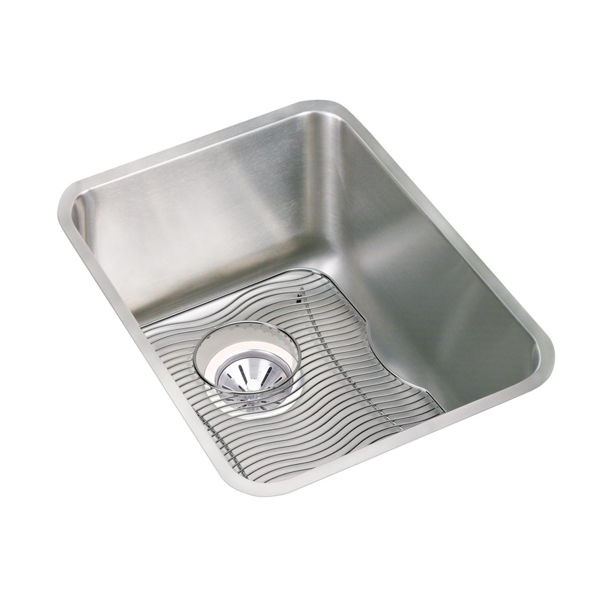 Elkay Lustertone Classic Stainless Steel, 16-1/2" x 20-1/2" x 9-7/8", Single Bowl Undermount Sink Kit ELUH141810DBG