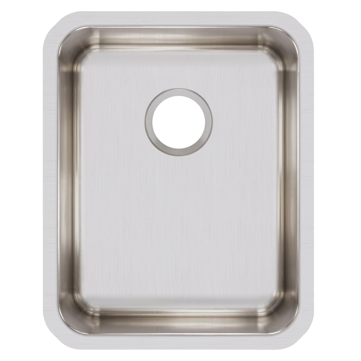 Elkay Lustertone Classic Stainless Steel, 16-1/2" x 20-1/2" x 7-7/8", Single Bowl Undermount Sink ELUH1418