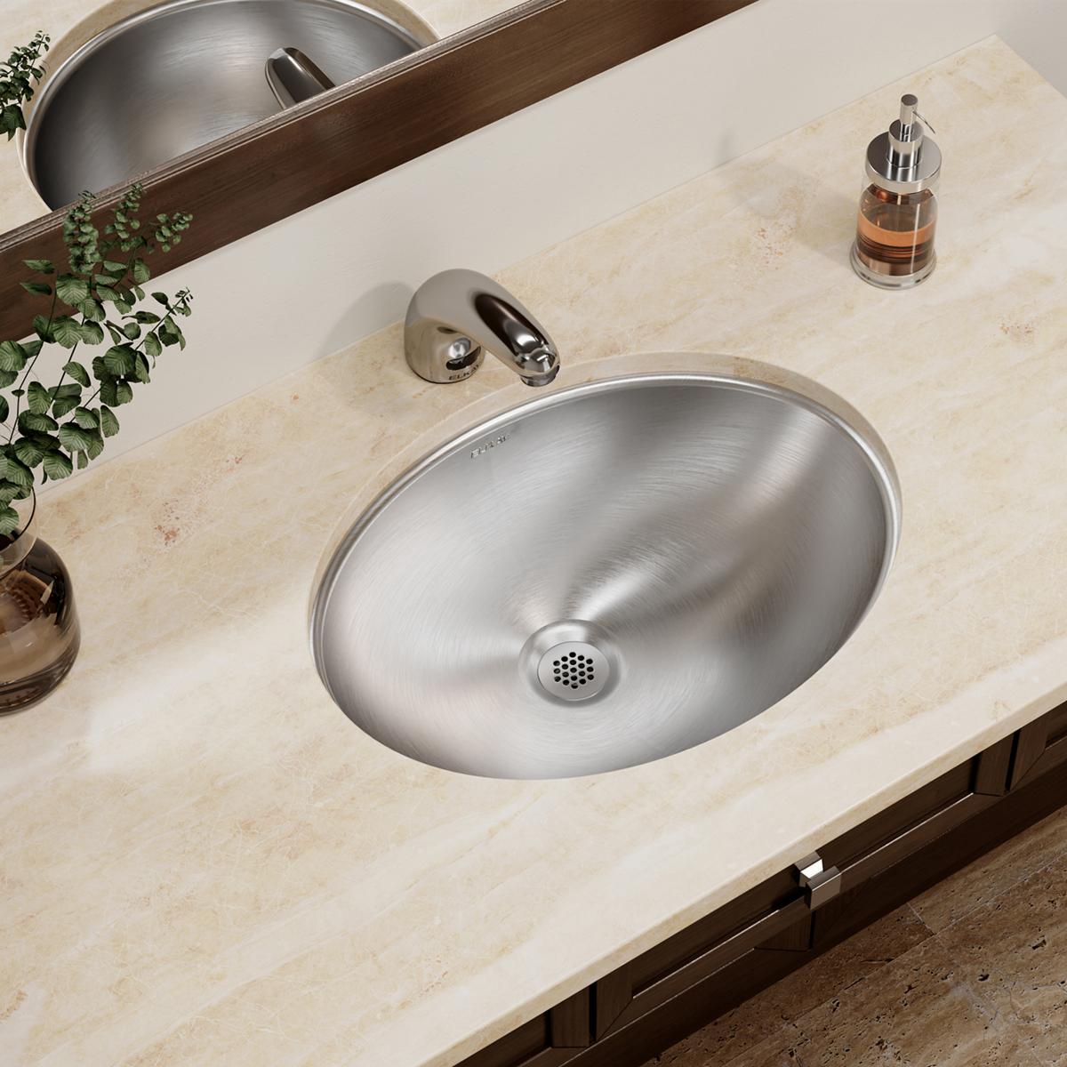 Elkay Asana Stainless Steel 18" x 14" x 6", Single Bowl Undermount Bathroom Sink ELUH1511