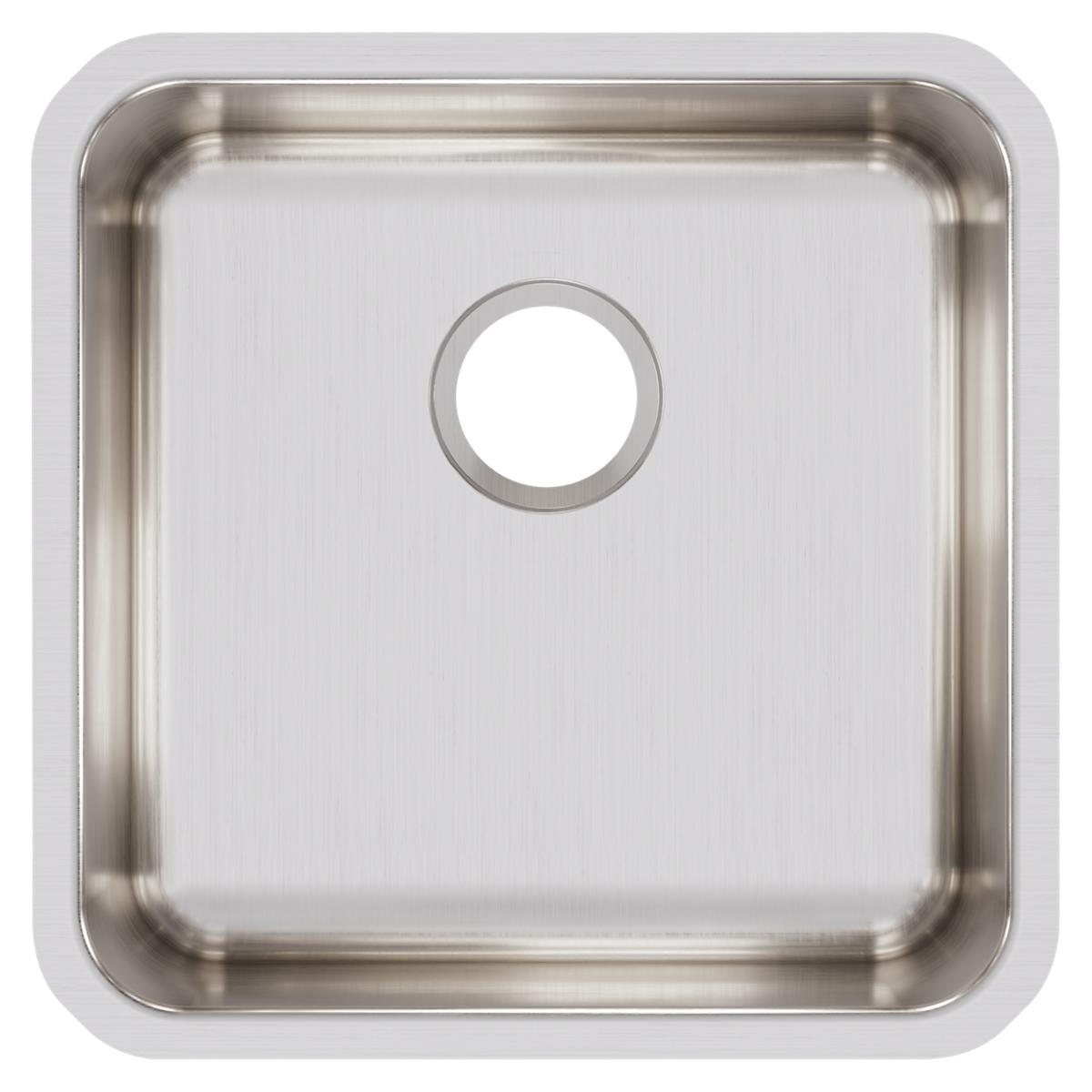 Elkay Lustertone Classic Stainless Steel 18-1/2" x 18-1/2" x 7-7/8", Single Bowl Undermount Sink ELUH1616