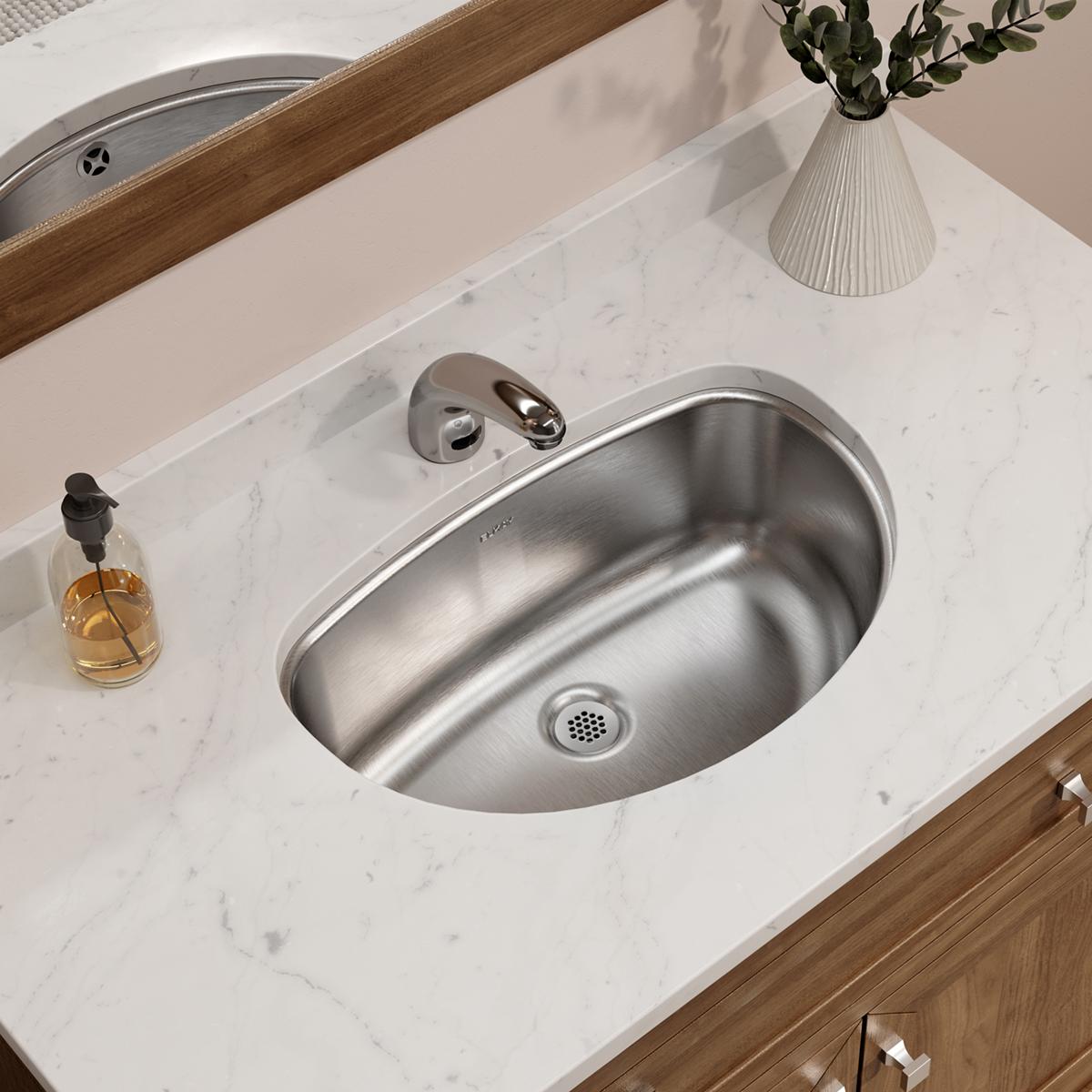 Elkay Asana Stainless Steel 19-1/2" x 13-5/16" x 6-1/4", Single Bowl Undermount Bathroom Sink ELUH1811
