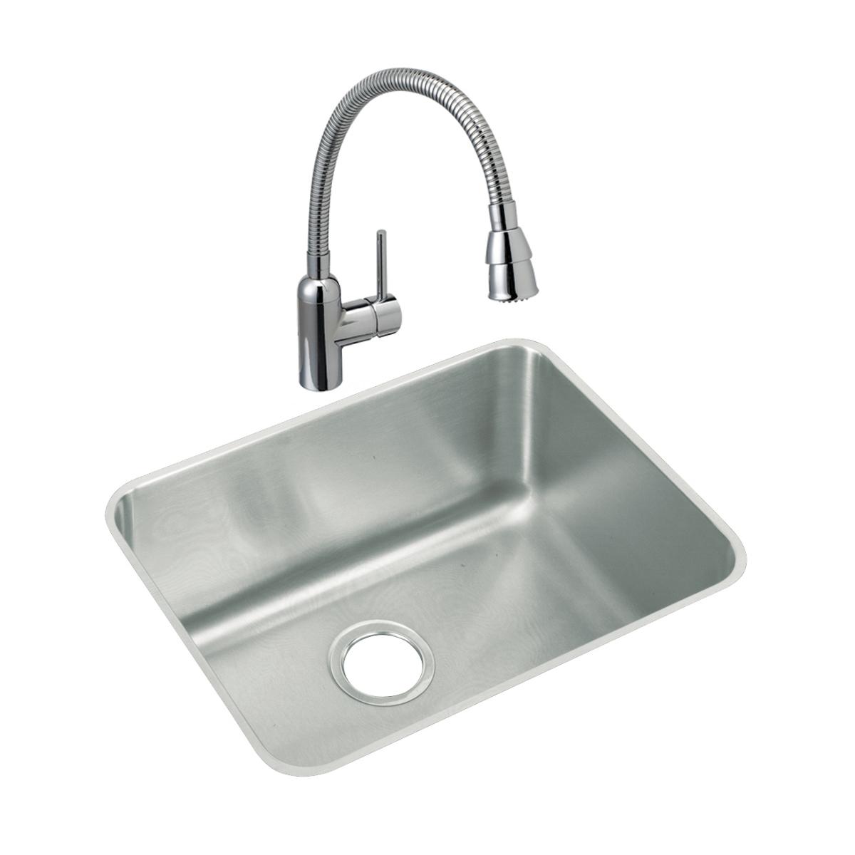 Elkay Lustertone Classic Stainless Steel 23-1/2" x 18-1/4" x 10", Single Bowl Undermount Sink ELUH211510