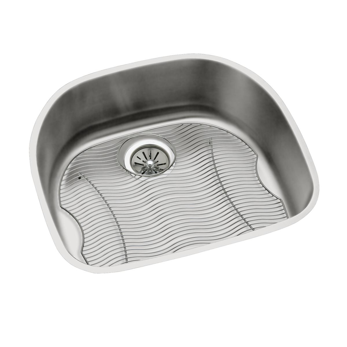 Elkay Lustertone Classic Stainless Steel, 23-5/8" x 21-1/4" x 7-1/2", Single Bowl Undermount Sink ELUH2118DBG