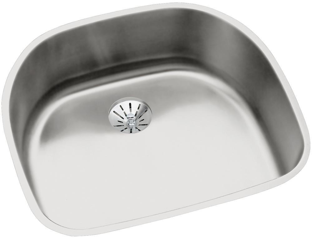 Elkay Lustertone Classic Stainless Steel 23-5/8" x 21-1/4" x 7-1/2" Single Bowl Undermount Sink with Perfect Drain ELUH2118PD