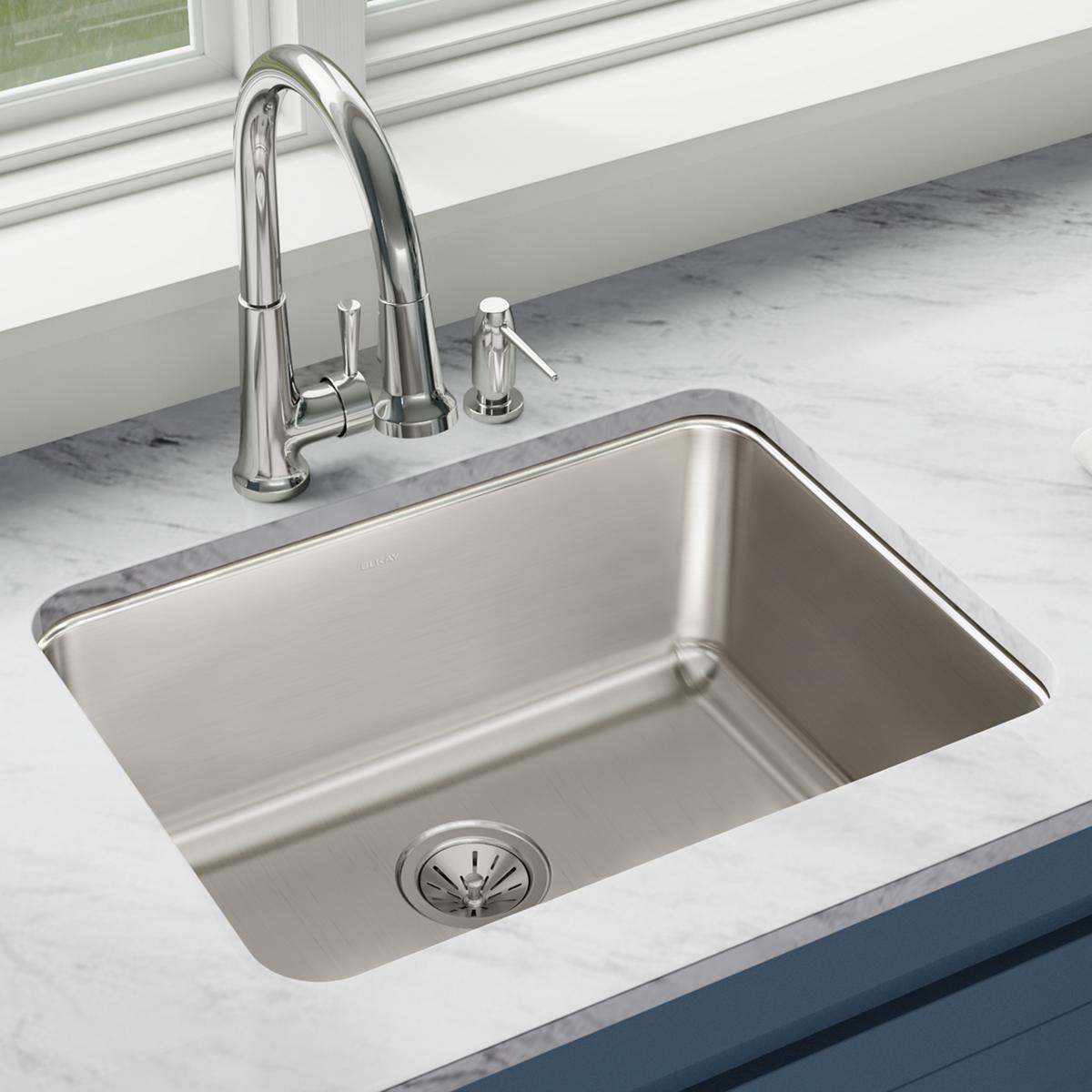 Elkay Lustertone Classic Stainless Steel 25-1/2" x 19-1/4" x 10", Single Bowl Undermount Sink ELUH231710