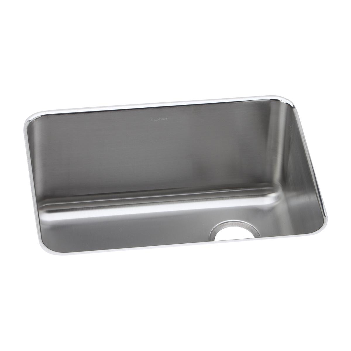 Elkay Lustertone Classic Stainless Steel 25-1/2" x 19-1/4" x 12", Single Bowl Undermount Sink with Right Drain ELUH231712R