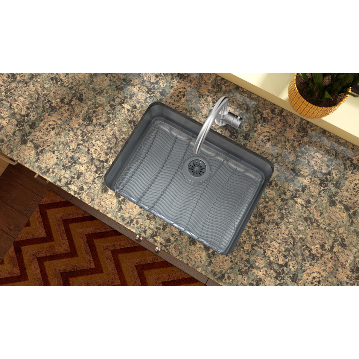 Elkay Lustertone Classic Stainless Steel 25-1/2" x 19-1/4" x 10" Single Bowl Undermount Sink with Perfect Drain ELUH231710PD