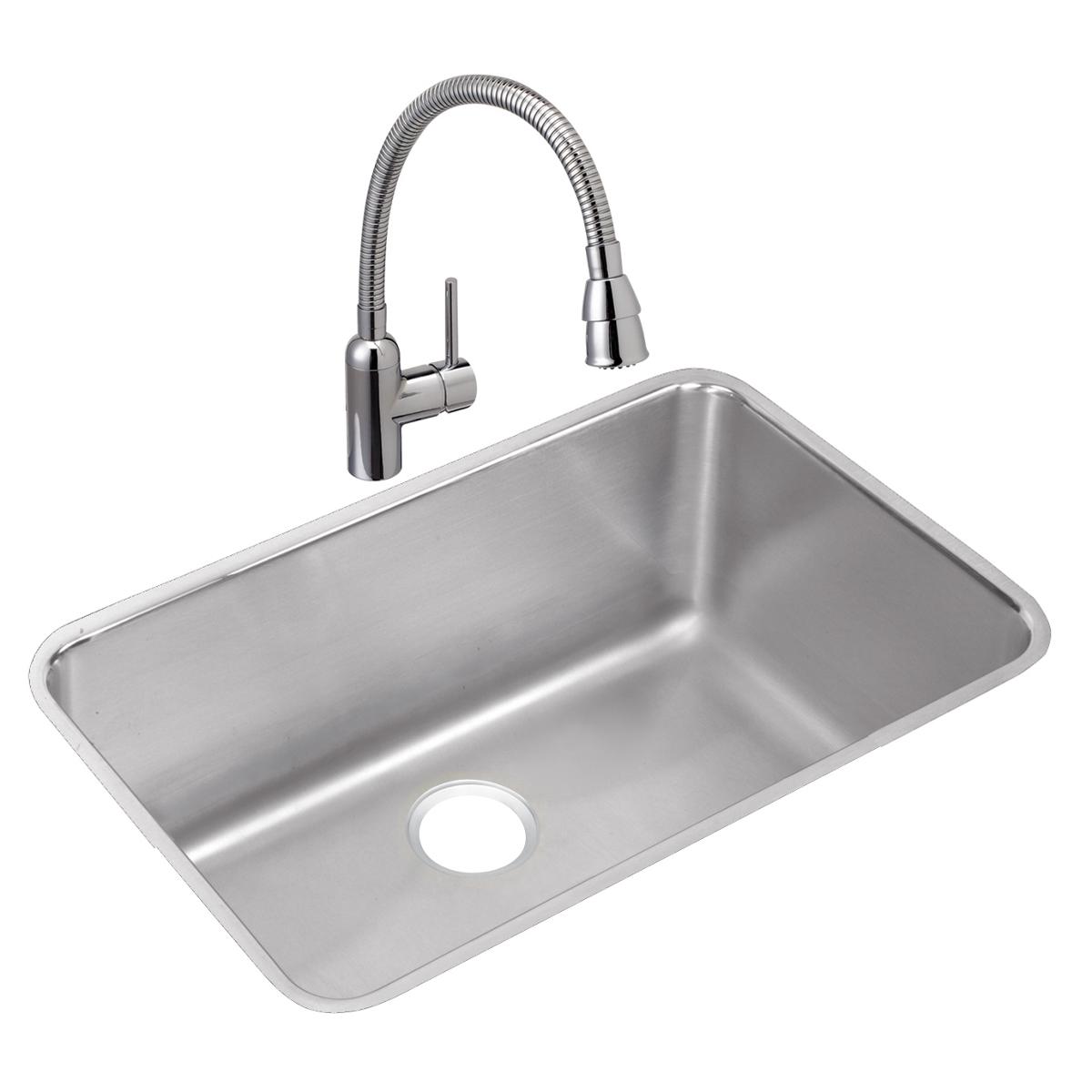 Elkay Lustertone Classic Stainless Steel 30-1/2" x 18-1/2" x 11-1/2", Single Bowl Undermount Sink ELUH281612