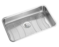 Elkay Lustertone Classic Stainless Steel 30-1/2" x 18-1/2" x 7-1/2" Single Bowl Undermount Sink Kit w/Perfect Drain ELUH2816PDBG