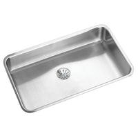 Elkay Lustertone Classic Stainless Steel, 30-1/2" x 18-1/2" x 4-7/8", Single Bowl Undermount ADA Sink w/Perfect Drain ELUHAD281650PD