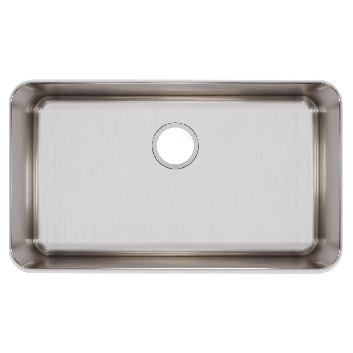 Elkay Lustertone Classic Stainless Steel, 30-1/2" x 18-1/2" x 7-1/2", Single Bowl Undermount Sink ELUH2816
