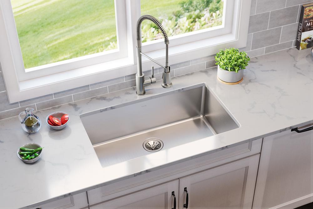 Elkay Lustertone Iconix kitchen sink, Luminous Satin ELUH3017T