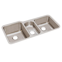 Elkay Lustertone Classic Stainless Steel 40" x 20-1/2" x 9-7/8", Triple Bowl Undermount Sink ELUH4020