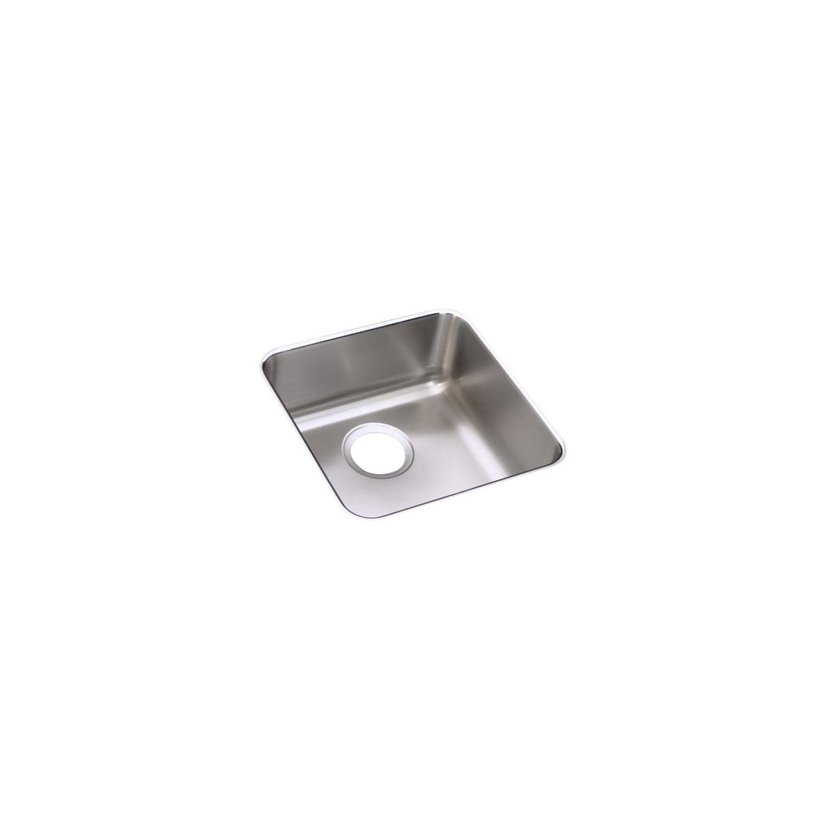 Elkay Lustertone Classic Stainless Steel, 14-1/2" x 14-1/2" x 4-3/8", Single Bowl Undermount ADA Sink ELUHAD121245