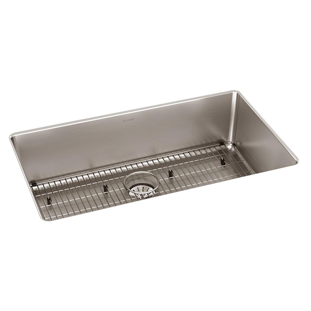 Elkay Lustertone Iconix 16 Gauge Stainless Steel 32-1/2 x 19-1/2" x 9" Single Bowl Undermount Sink Kit with Perfect Drain ELUHH3017TPDBG