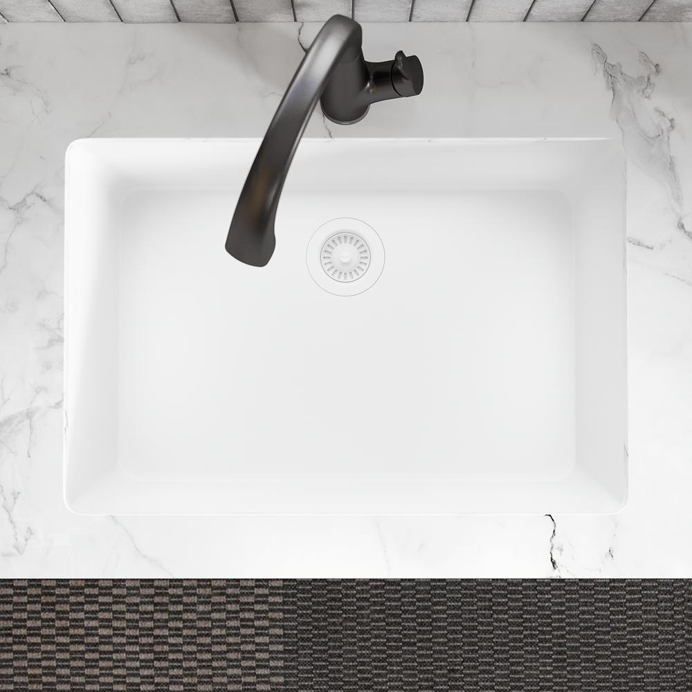 Elkay Quartz Luxe 33" x 18-7/16" x 9-7/16" Single Bowl Undermount Sink Arctic Fox ELXRU13322FX0
