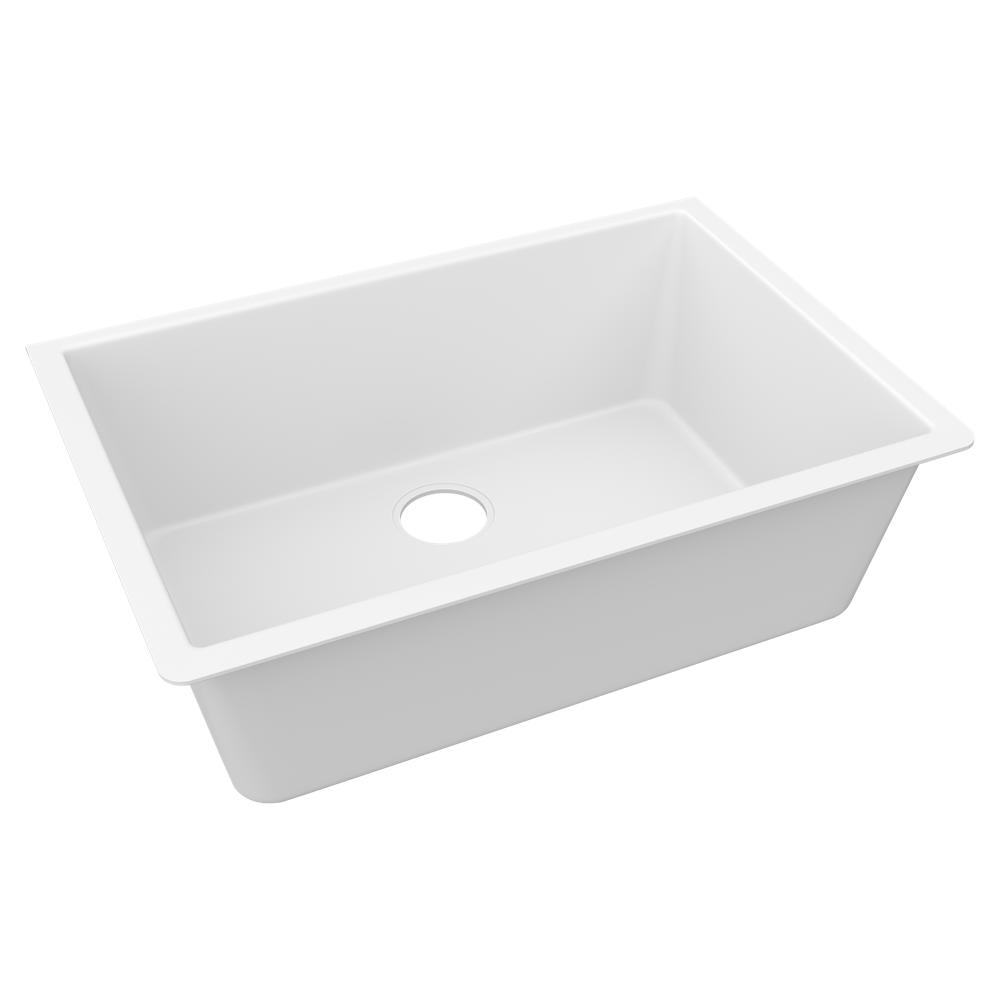 Elkay Quartz Luxe 33" x 18-7/16" x 9-7/16" Single Bowl Undermount Sink Arctic Fox ELXRU13322FX0