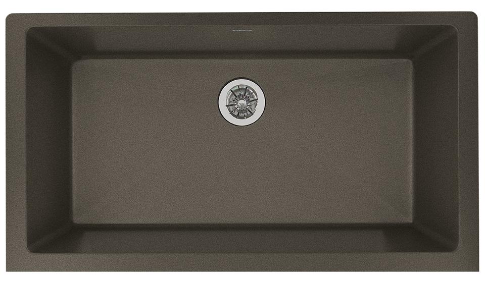 Elkay Quartz Luxe 35-7/8" x 19" x 9" Single Bowl Undermount Kitchen Sink with Perfect Drain Chestnut ELXRUP3620CN0