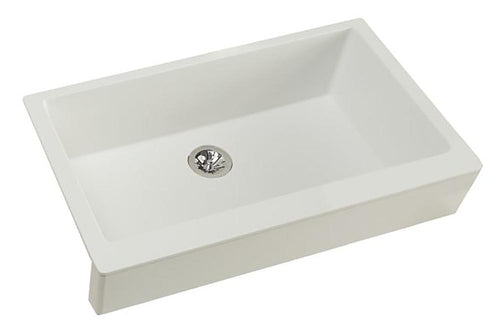 Elkay Quartz Luxe 35-7/8" x 20-15/16" x 9" Single Bowl Farmhouse Sink with Perfect Drain Ricotta ELXUFP3620RT0