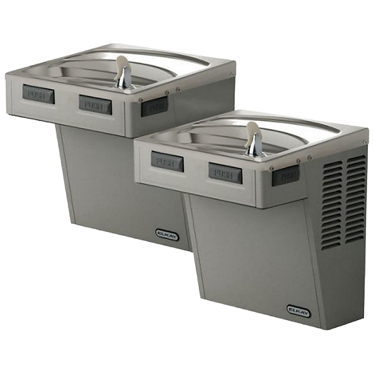 Elkay Wall Mount Bi-Level ADA Cooler, Non-Filtered Refrigerated Stainless EMABFTL8SC