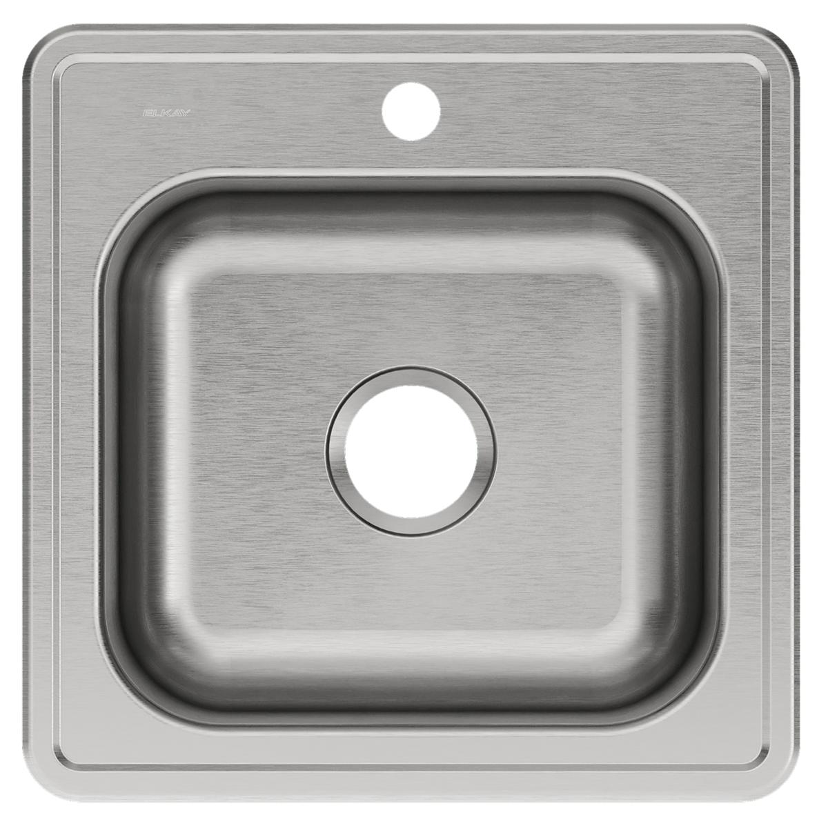 Elkay Celebrity Stainless Steel 20" x 20" x 10-1/8", 1-Hole Single Bowl Drop-in Laundry Sink ESE2020101