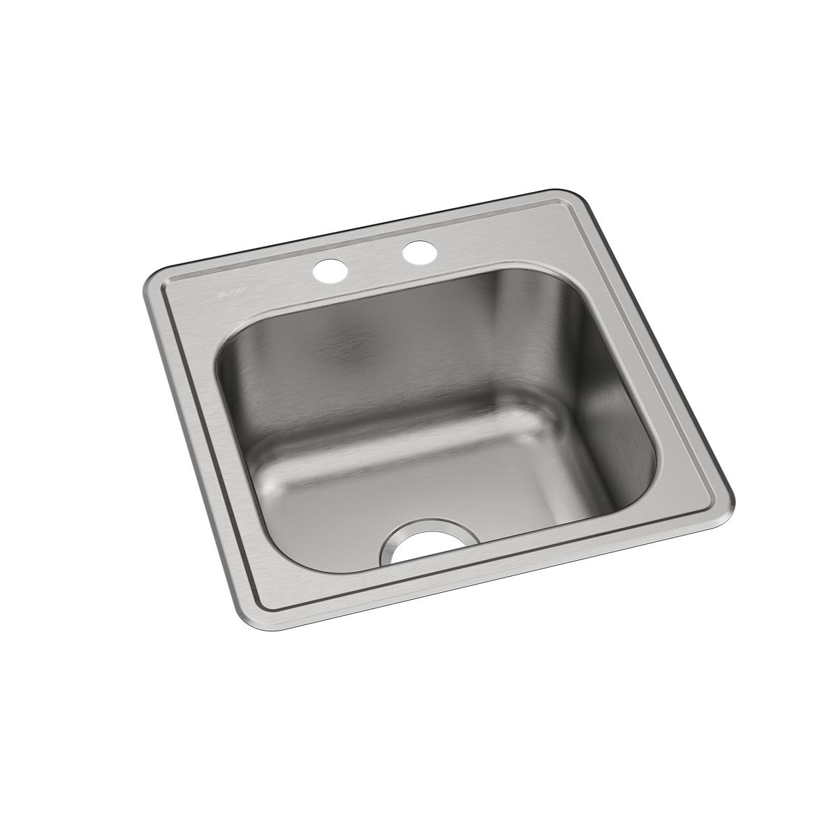 Elkay Celebrity Stainless Steel 20" x 20" x 10-1/8", 2-Hole Single Bowl Drop-in Laundry Sink ESE2020102